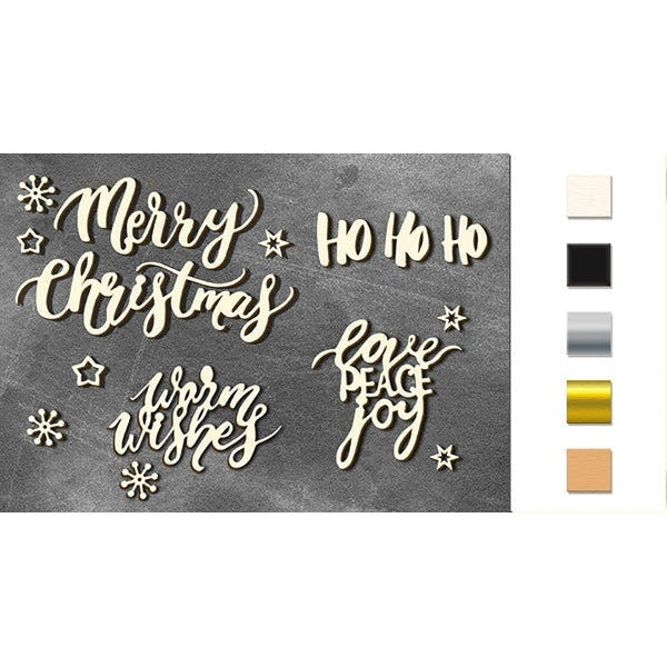 Merry Christmas Chipboard Embellishments