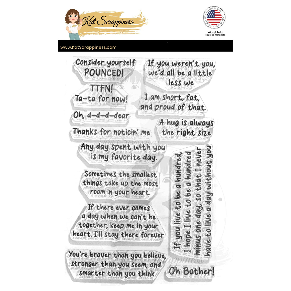 Hundred Acre Quokka Sentiment Stamp - New Release!