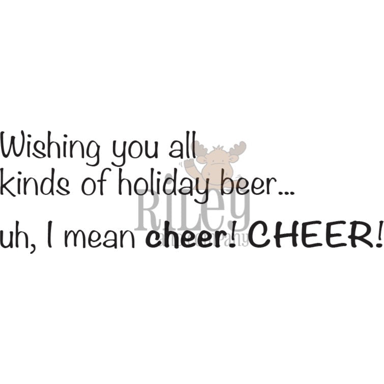 Holiday Beer Clear Stamp by Riley & Co