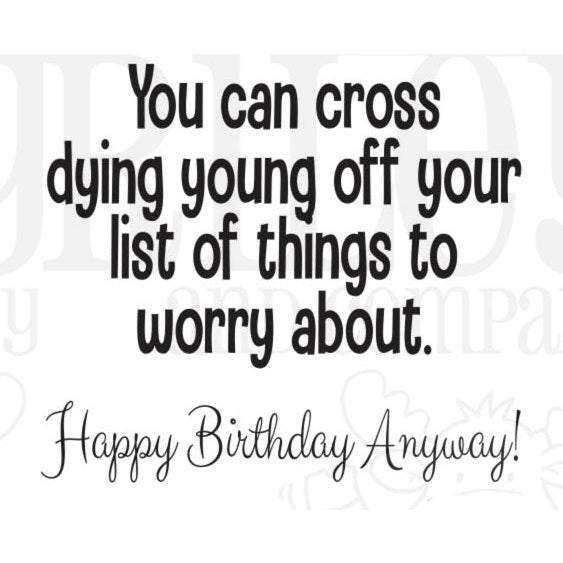 Dying Young Clear Stamps by Riley & Co