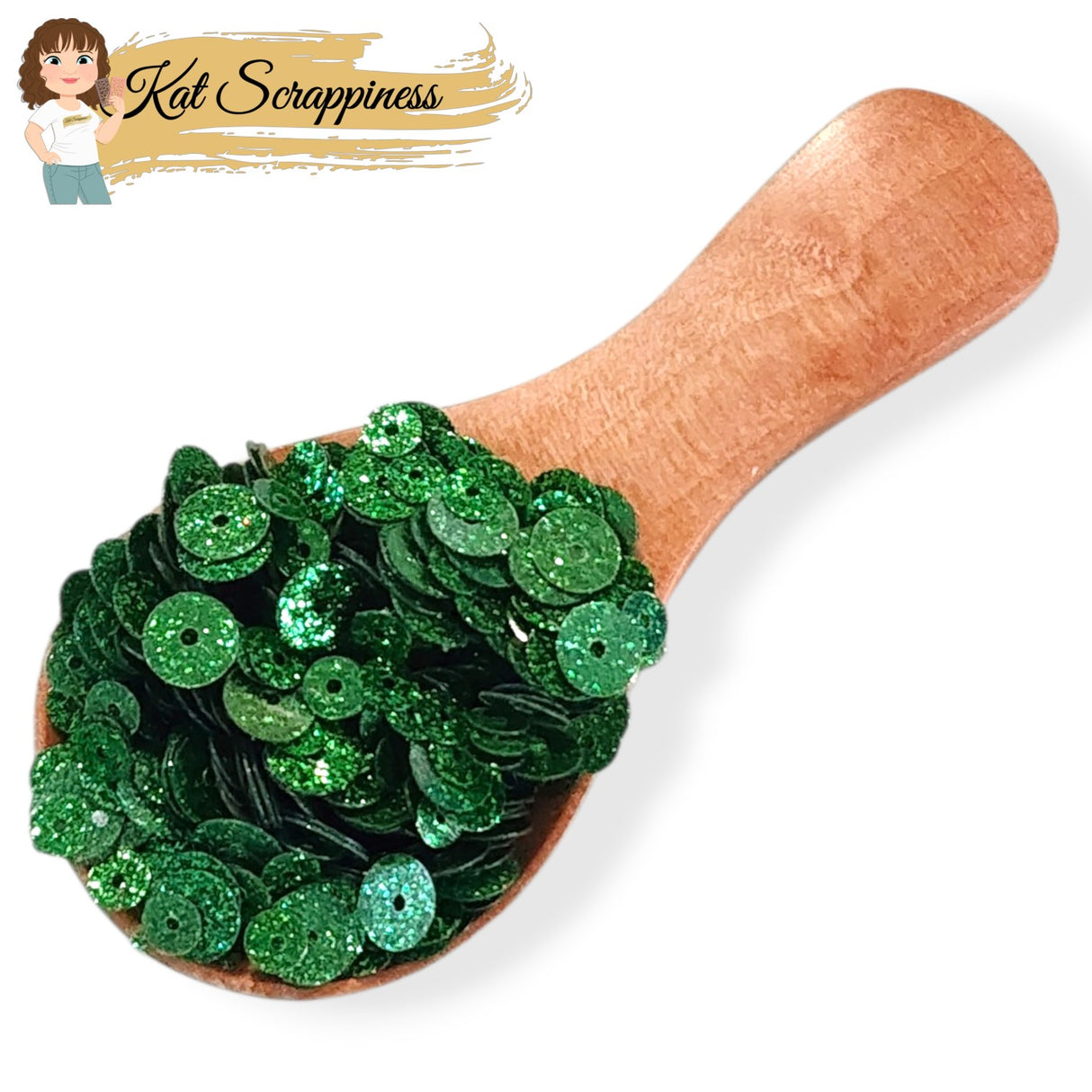 Glimmering Green Glitter Sequins