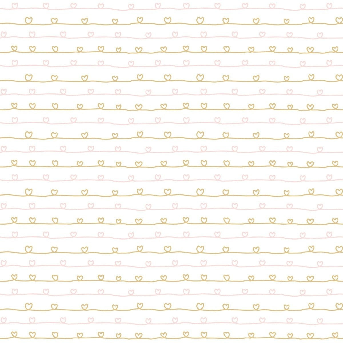 Love Doodles Gold 6x6 Paper