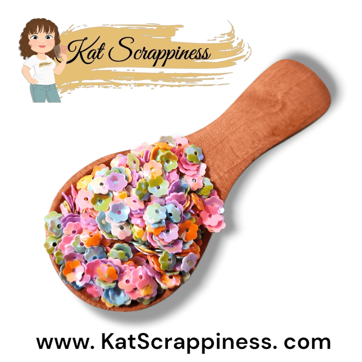 4mm Pastel Flower Blossom Sequins