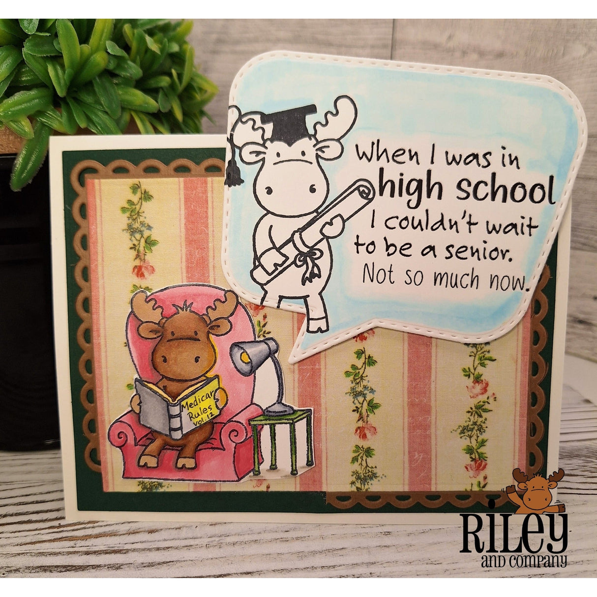 I Couldn't Wait to be a Senior Clear Stamp by Riley & Co