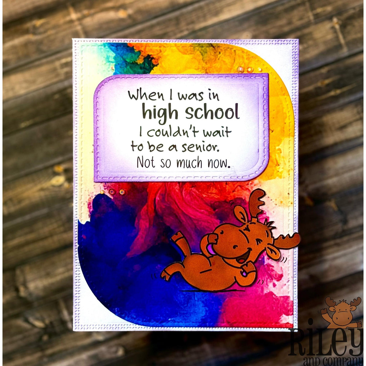 I Couldn't Wait to be a Senior Clear Stamp by Riley & Co