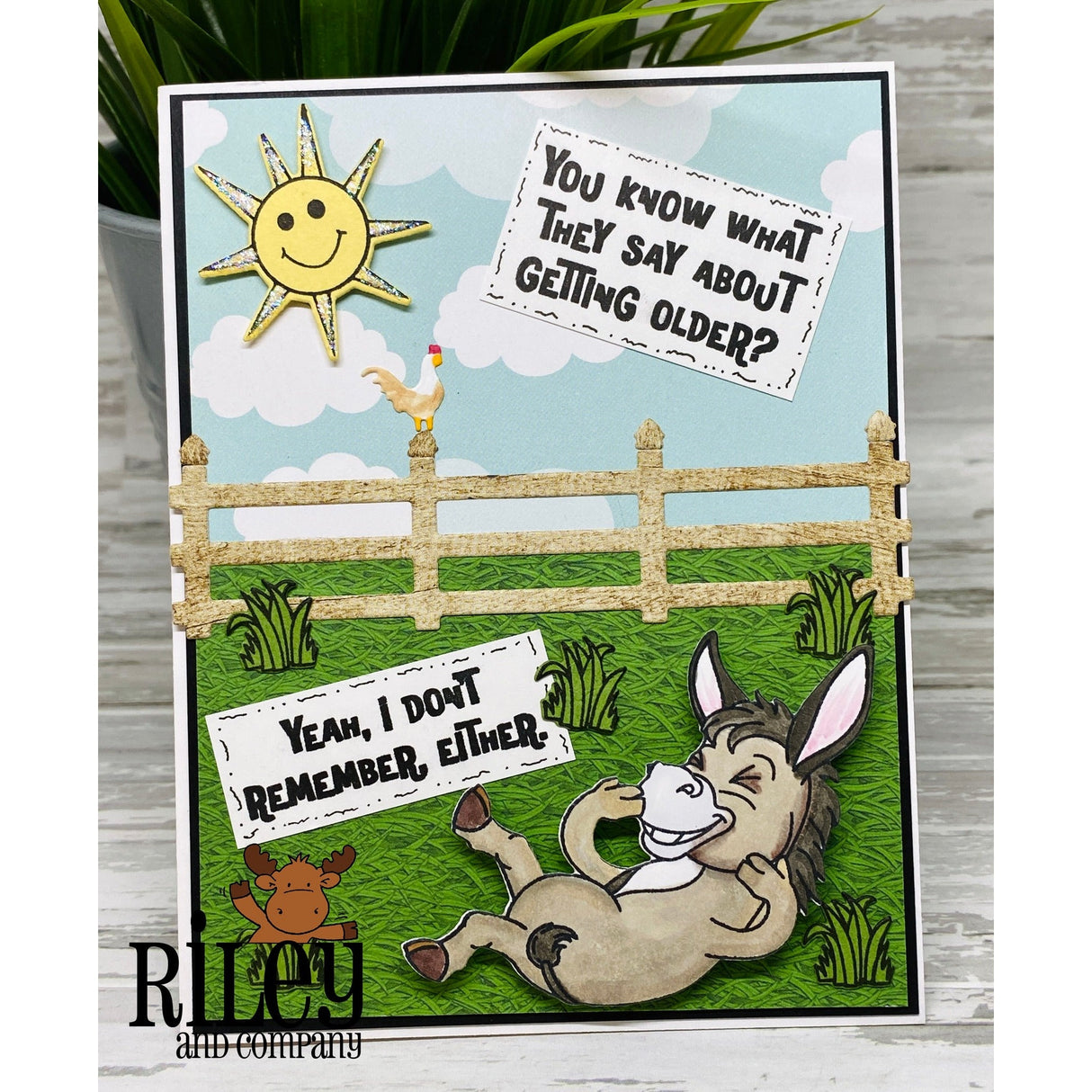 I Don't Remember Either Clear Stamp by Riley & Co