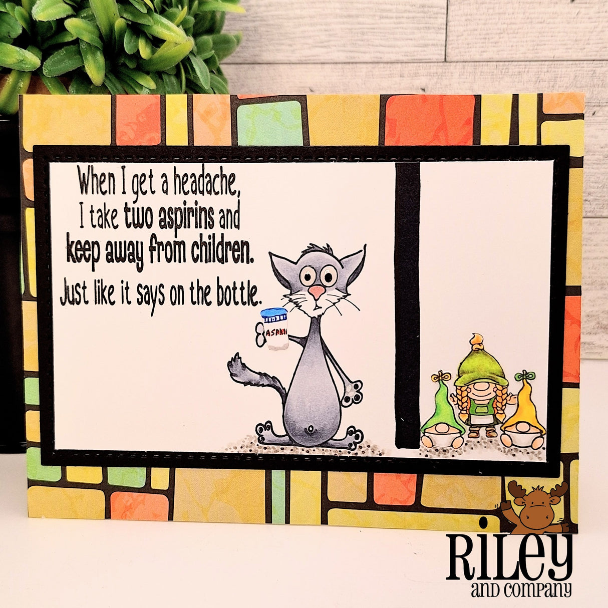 Two Aspirins Clear Stamp by Riley & Co