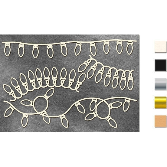 Christmas Lights Chipboard Embellishments