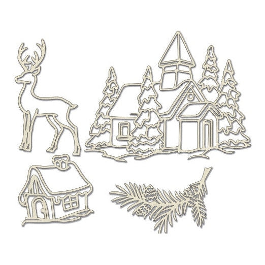 Christmas Landscape Chipboard Embellishments