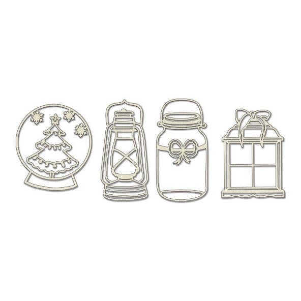 Winter Icons Chipboard Embellishments
