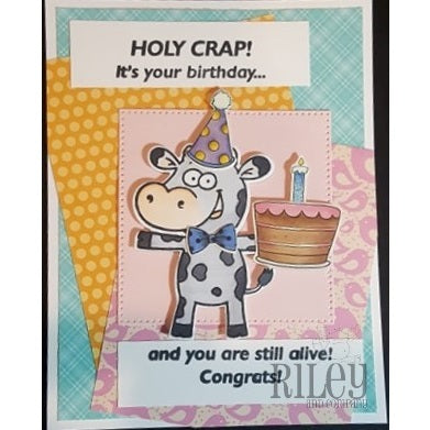 Holy Crap! Cling Stamp by Riley & Co