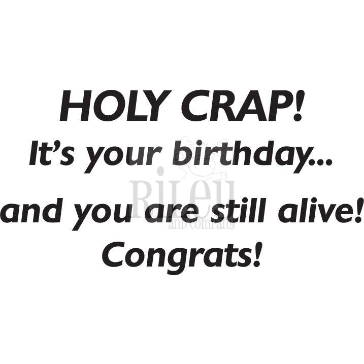 Holy Crap! Cling Stamp by Riley & Co