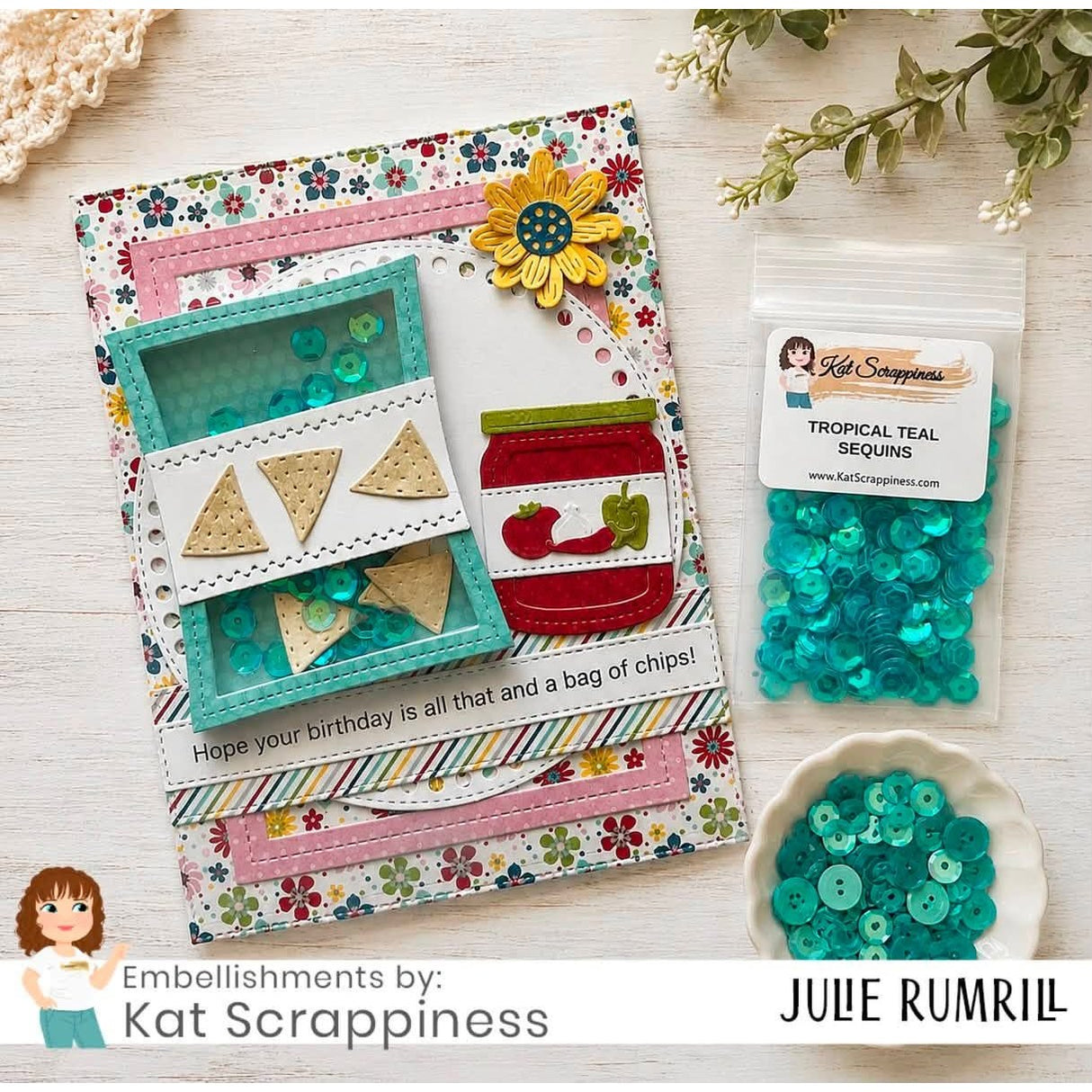 Tropical Teal Sequin Mix