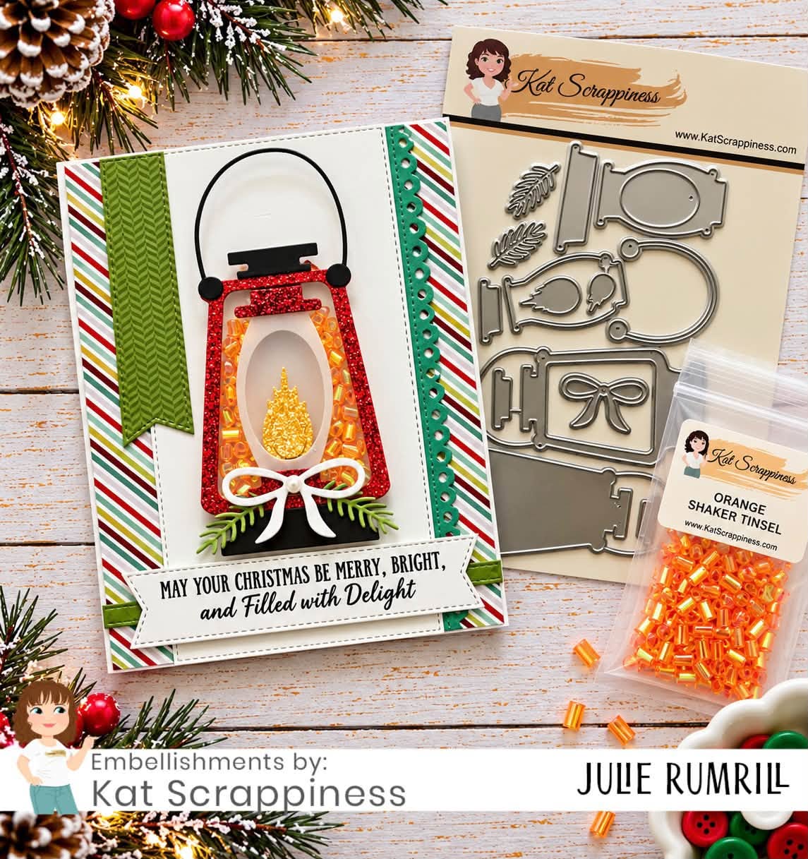 Orange Shaker Tinsel