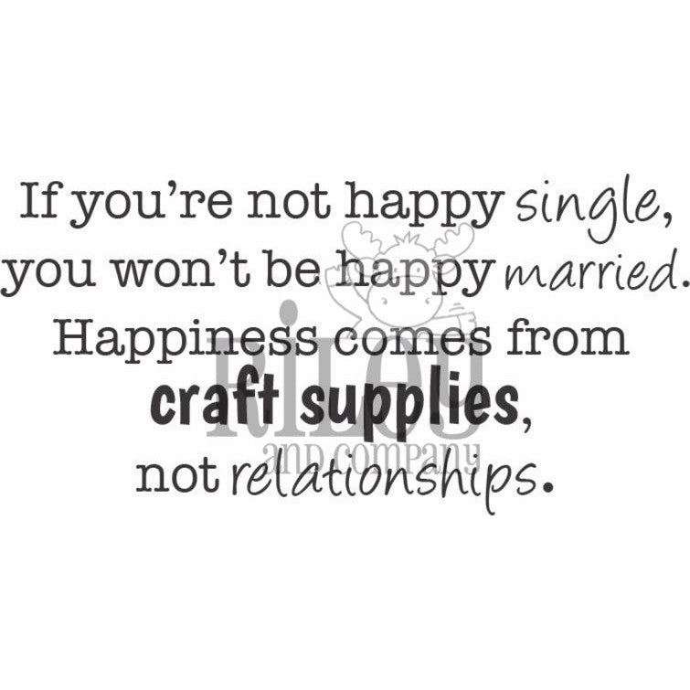 Happiness comes from Craft Supplies Clear Stamps by Riley & Co