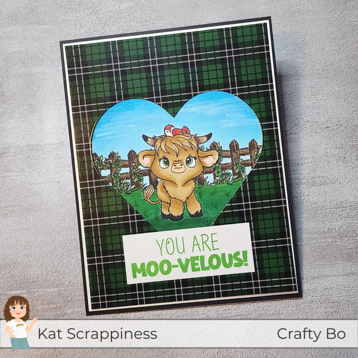 Sentiment Shoppe – Within the Fold: "Highland Mini Moos Sentiments" 6x6 Stamp Set - New Release!