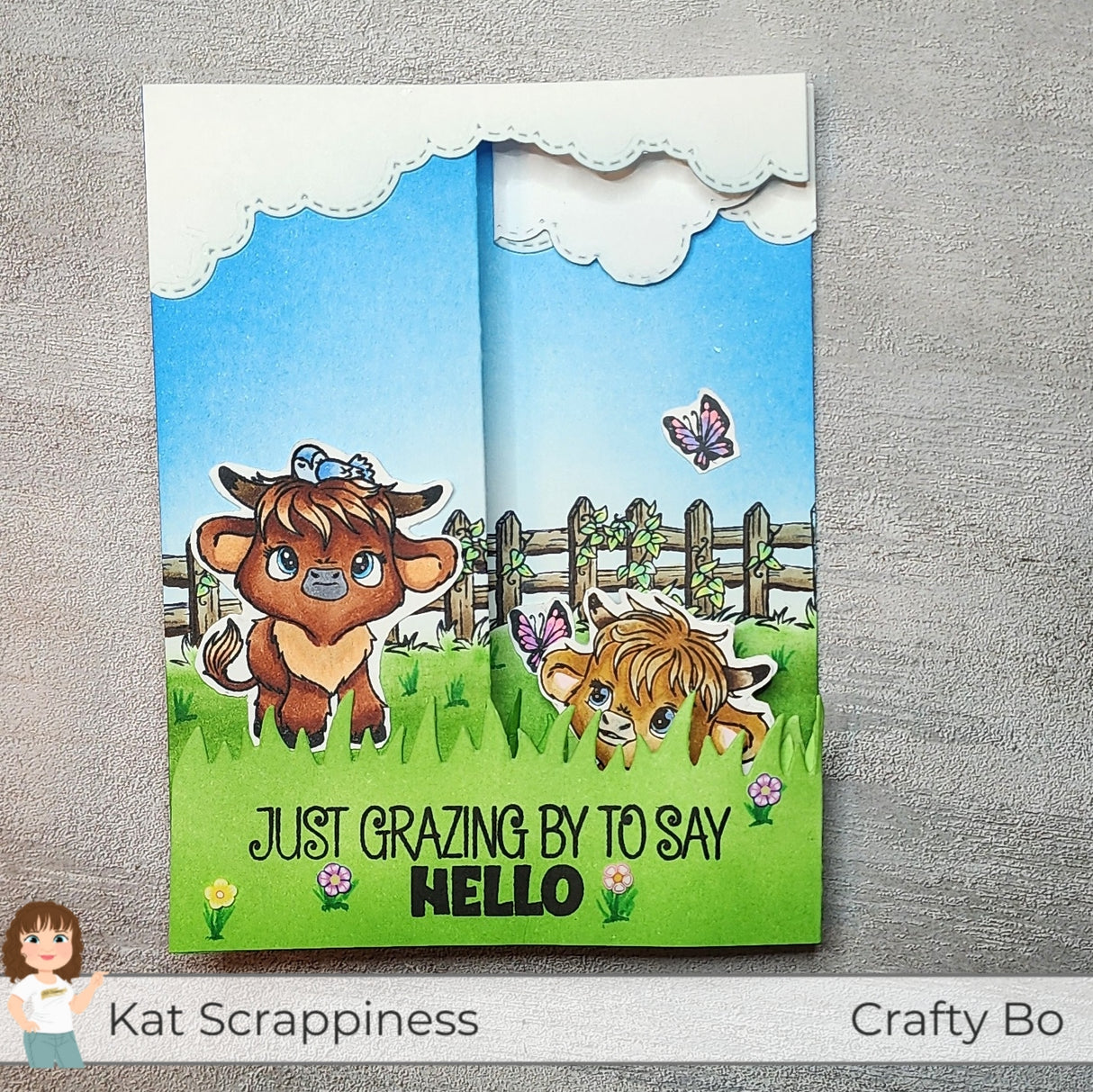 Sentiment Shoppe – Within the Fold: "Highland Mini Moos Sentiments" 6x6 Stamp Set - New Release!