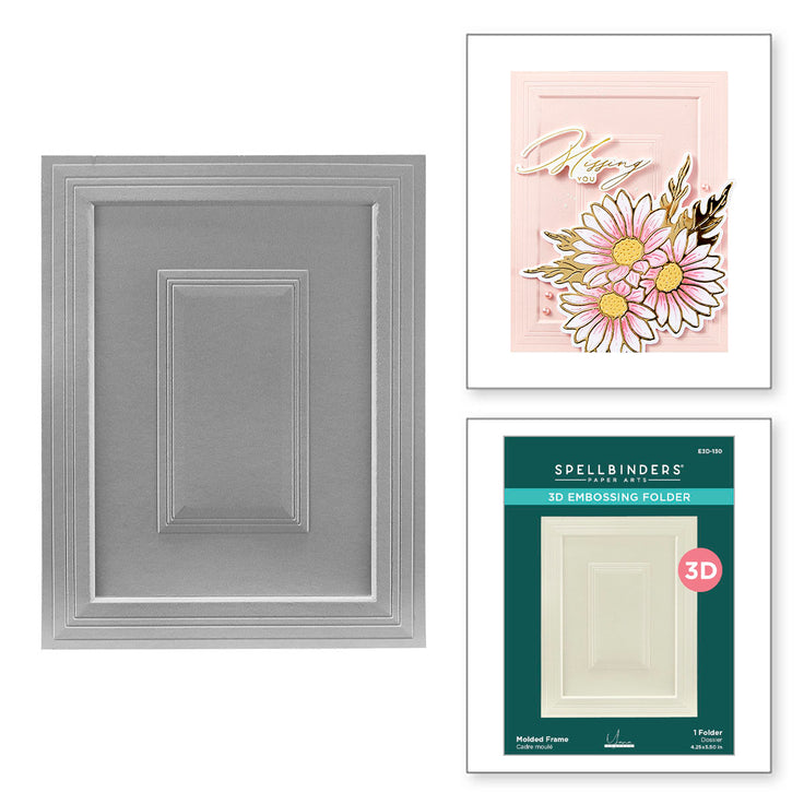 Molded Frame 3D Embossing Folder from the Yana's Daisies Collection by Yana Smakula