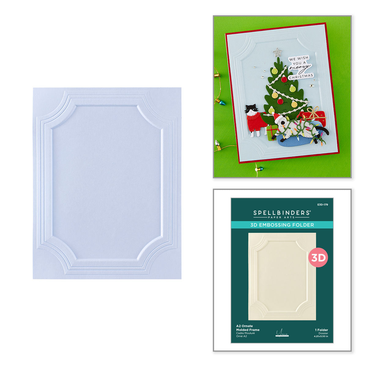 A2 Ornate Molded Frame 3D Embossing Folder by Yana Smakula