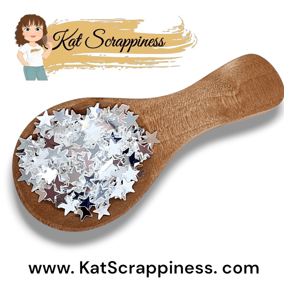 6mm Mirrored Clear Solid Star Sequins