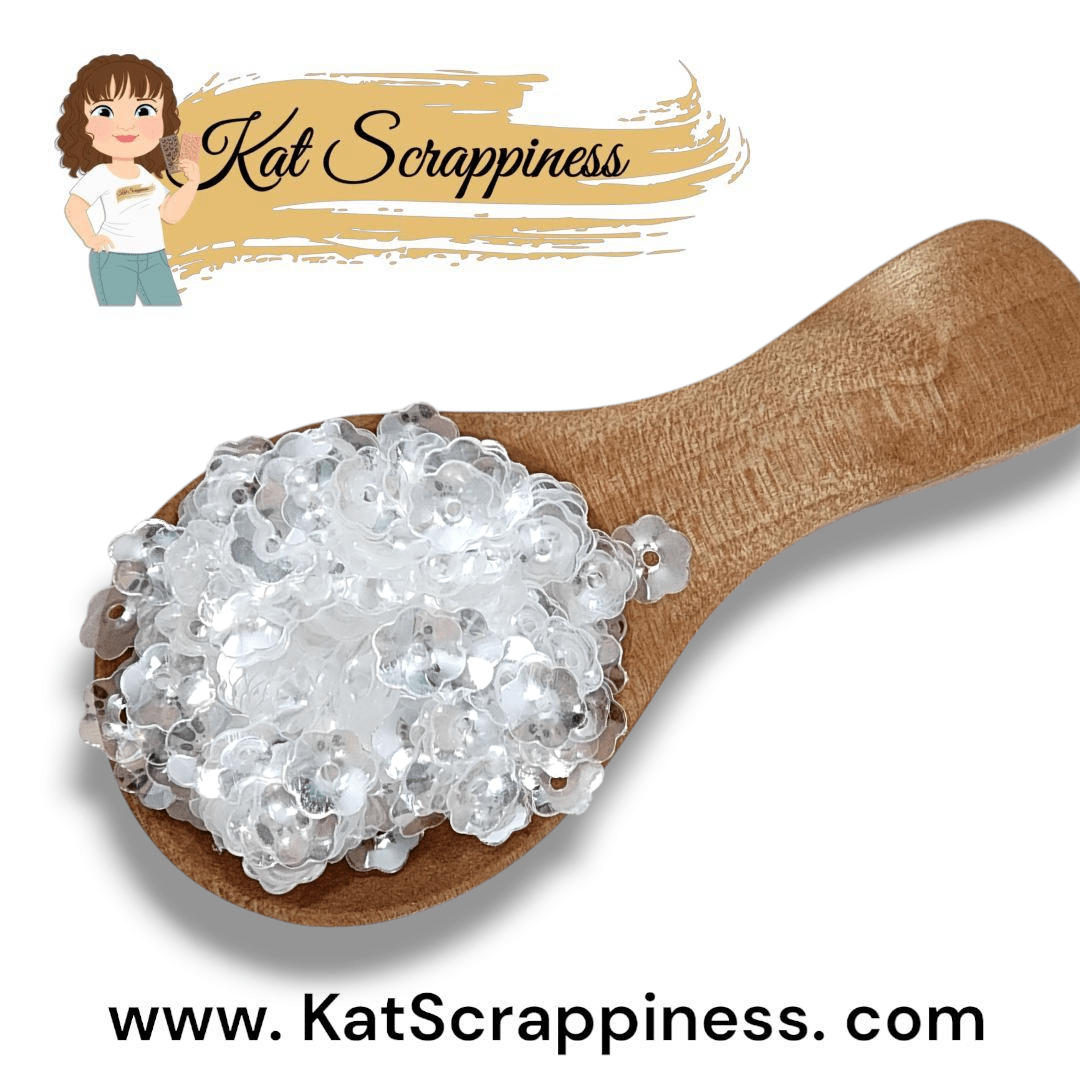 6mm Crystal Clear Flower Blossom Sequins