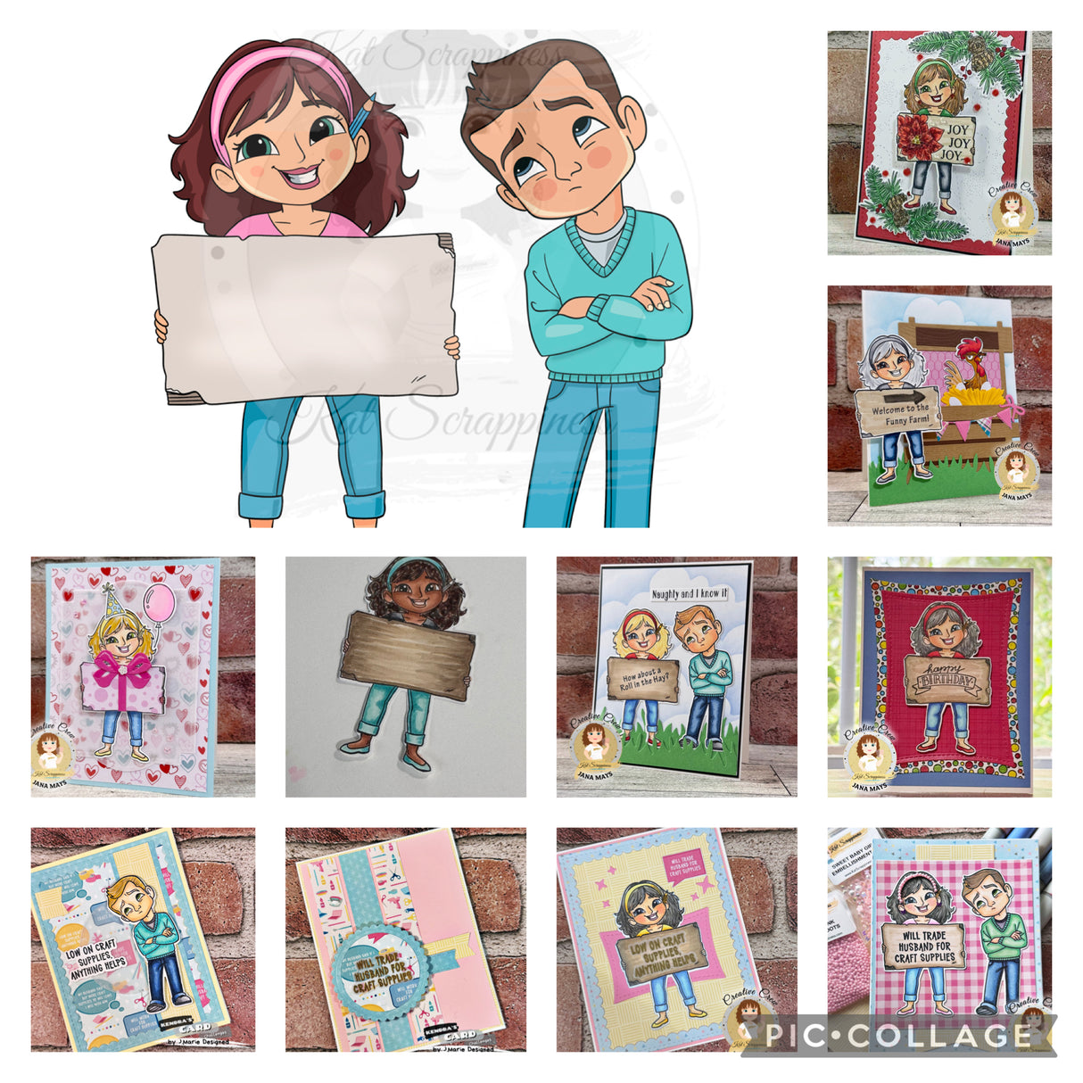 Will Work for Craft Supplies Stamp Set