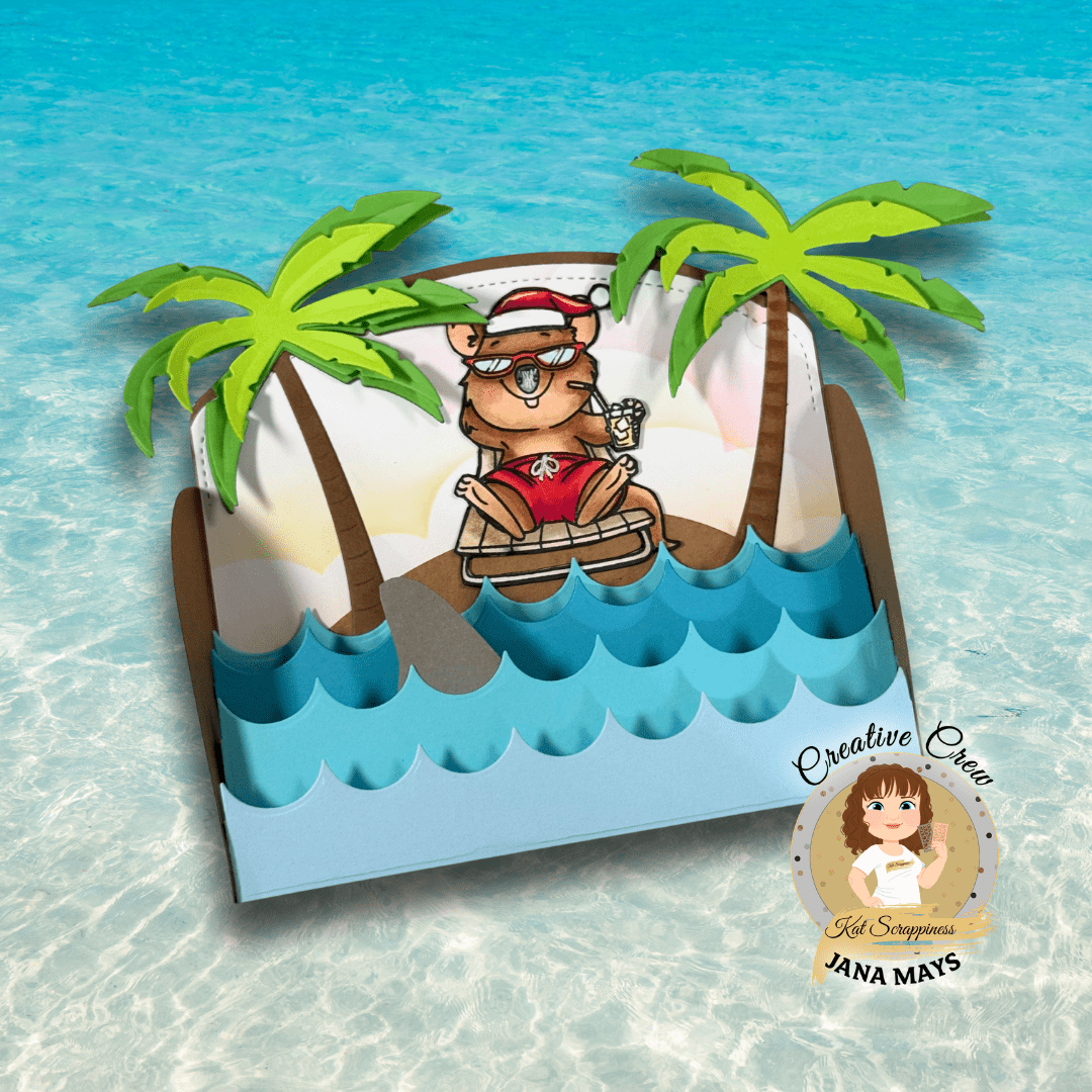 Stitched Waves Add-On Craft Dies for 3d Pop Up Box Die