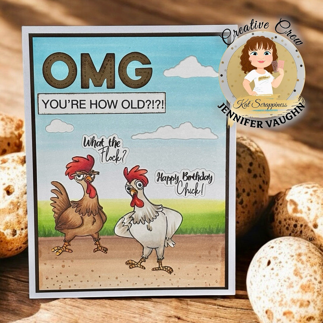 Sassy Chickens 6x8 Stamp Set