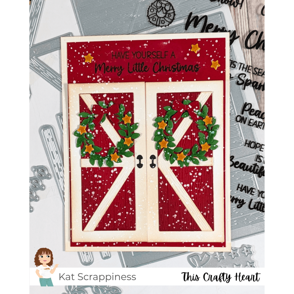 Country Christmas Barn Door Craft Dies