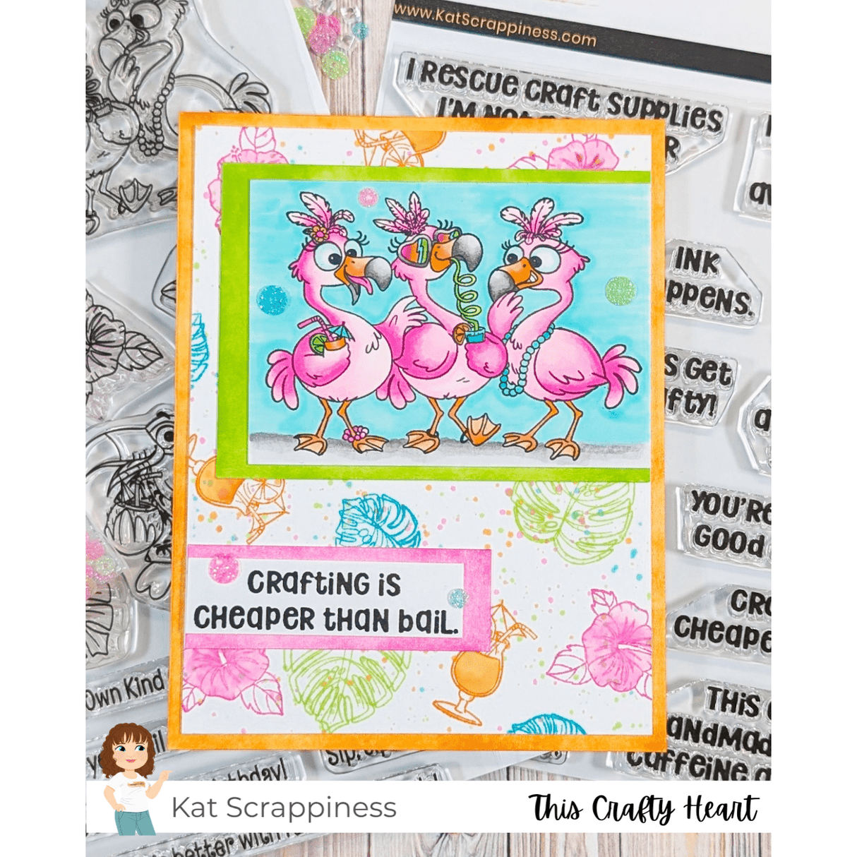 Sentiment Shoppe – Within the Fold: "CRAFTY FUN" 6x6 Stamp Set