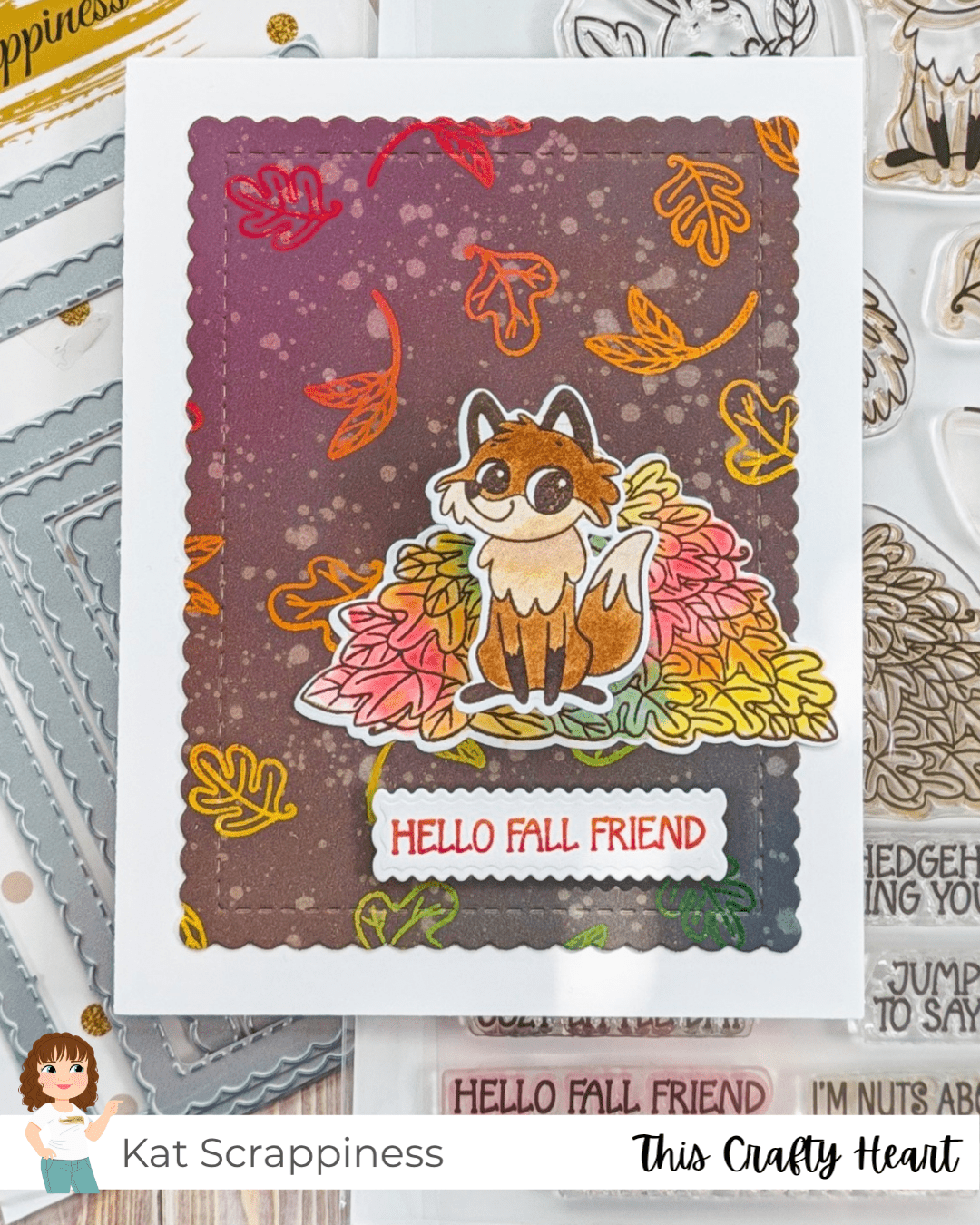 Leaf Pile Critters 4x8 Stamp Set