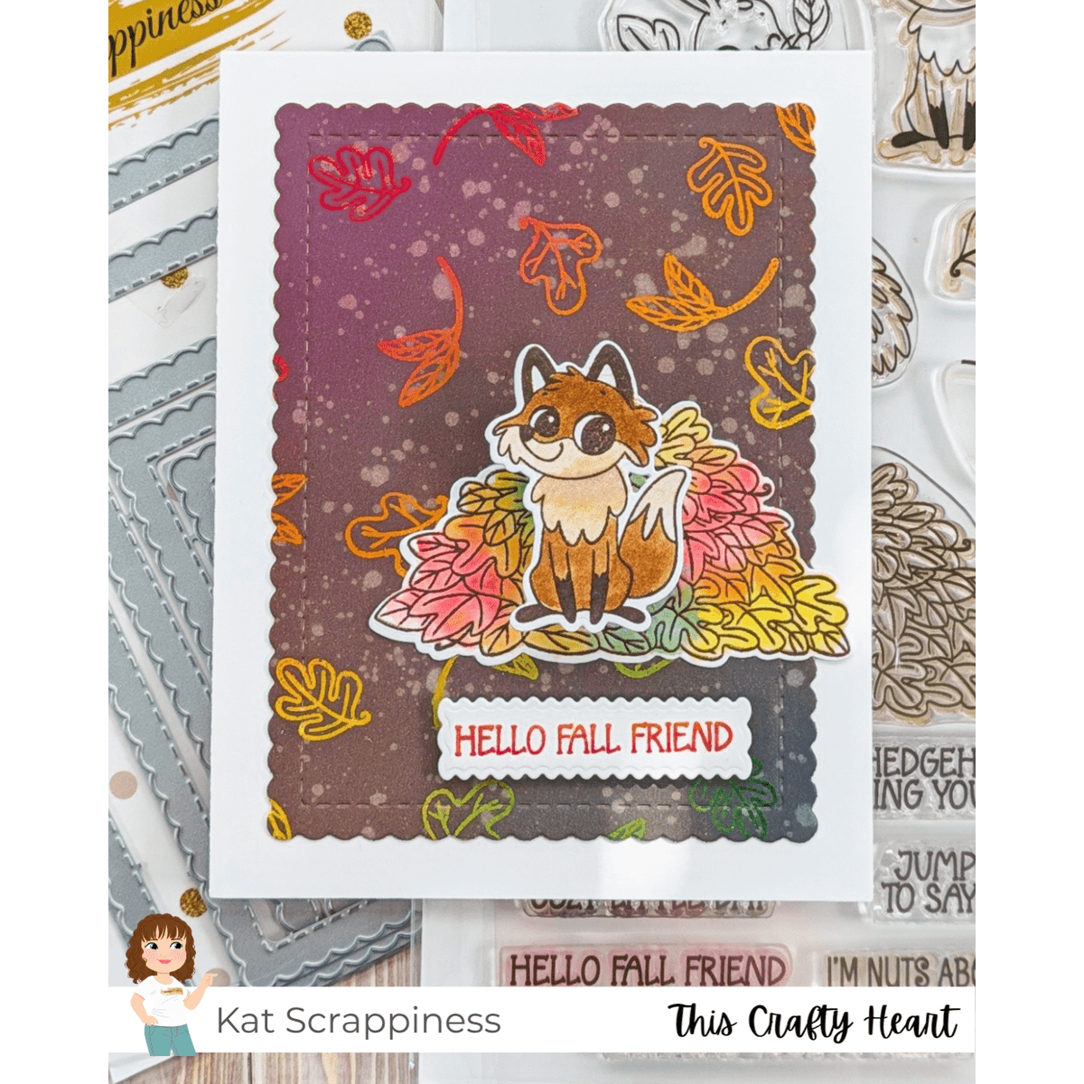 Leaf Pile Critters 4x8 Stamp Set