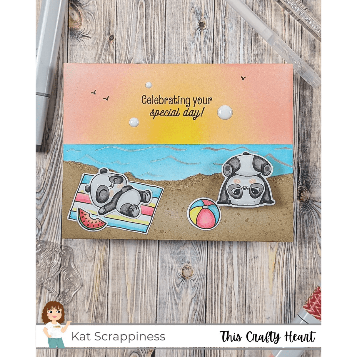 Rolly Polly Pandas Stamp Set