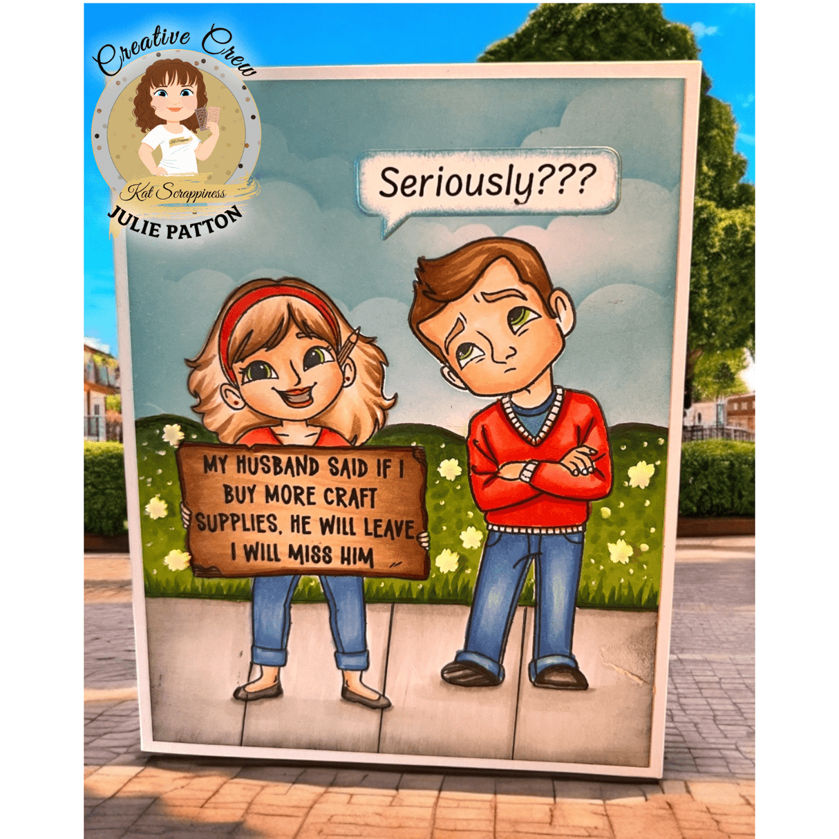 Will Work for Craft Supplies Stamp Set