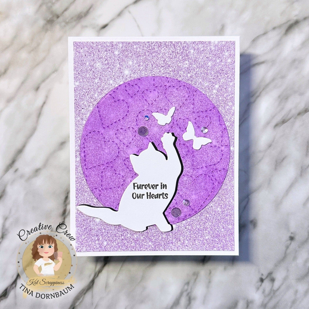 Purple Faux Glitter 6x6 Paper Pad