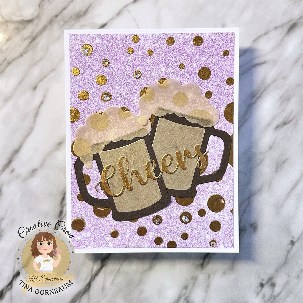 Purple Faux Glitter 6x6 Paper Pad