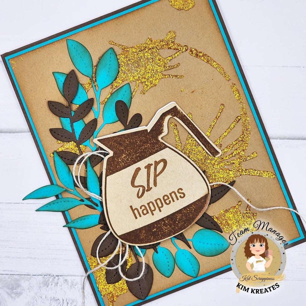 Coffee Splatter 6x6 Stencil