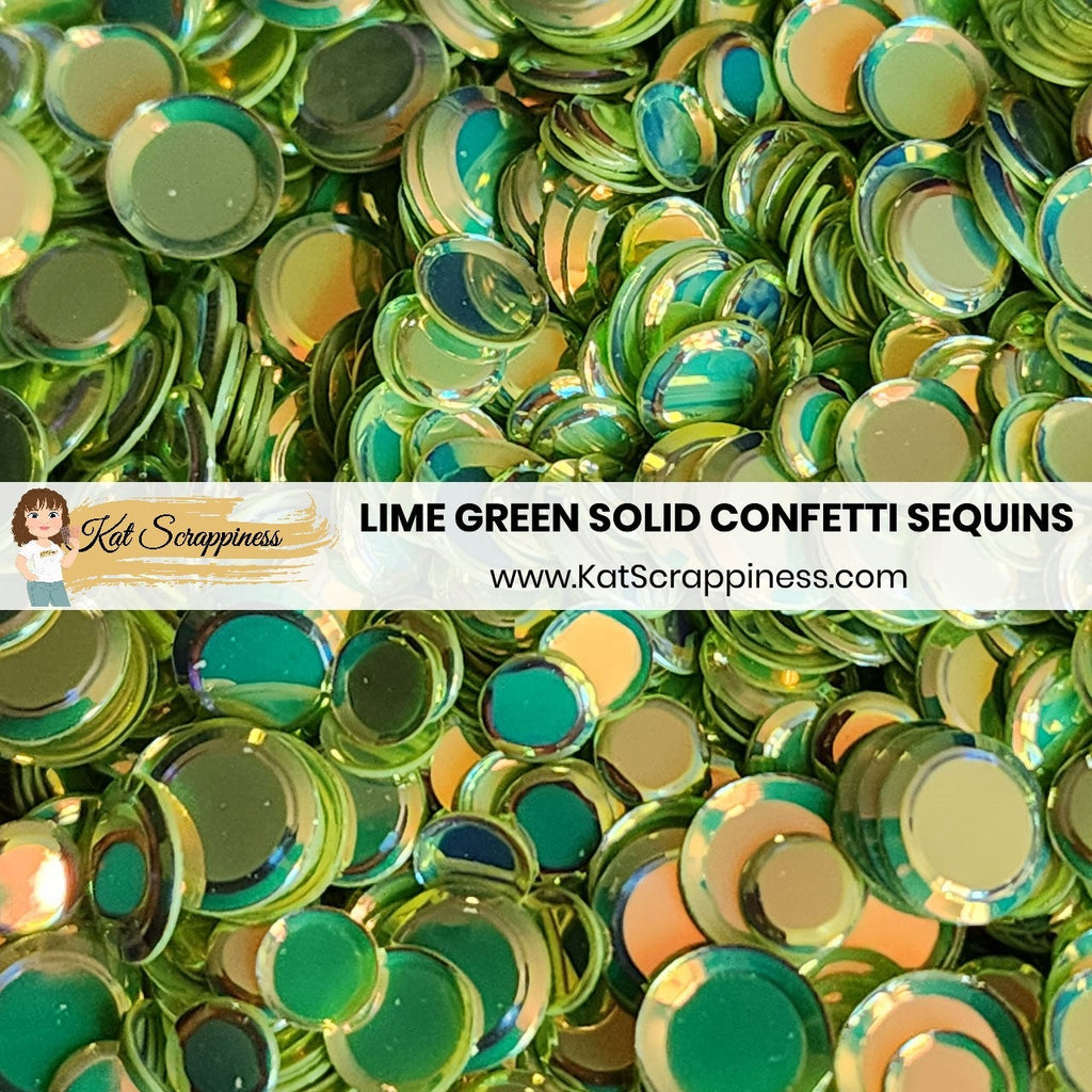 Lime Green Solid Confetti Sequin Mix - New Release!