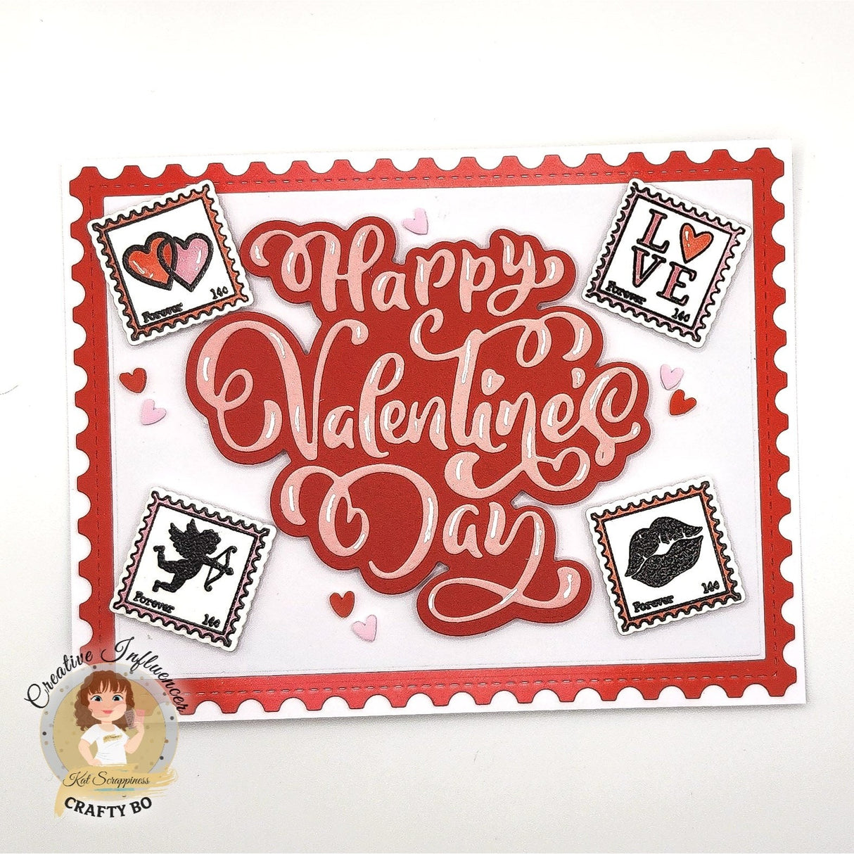 Happy Valentine's Day Shadow Sentiment Craft Die