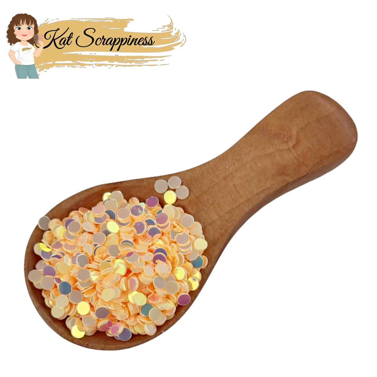 Brilliant Peaches & Cream Confetti Dot Sequins