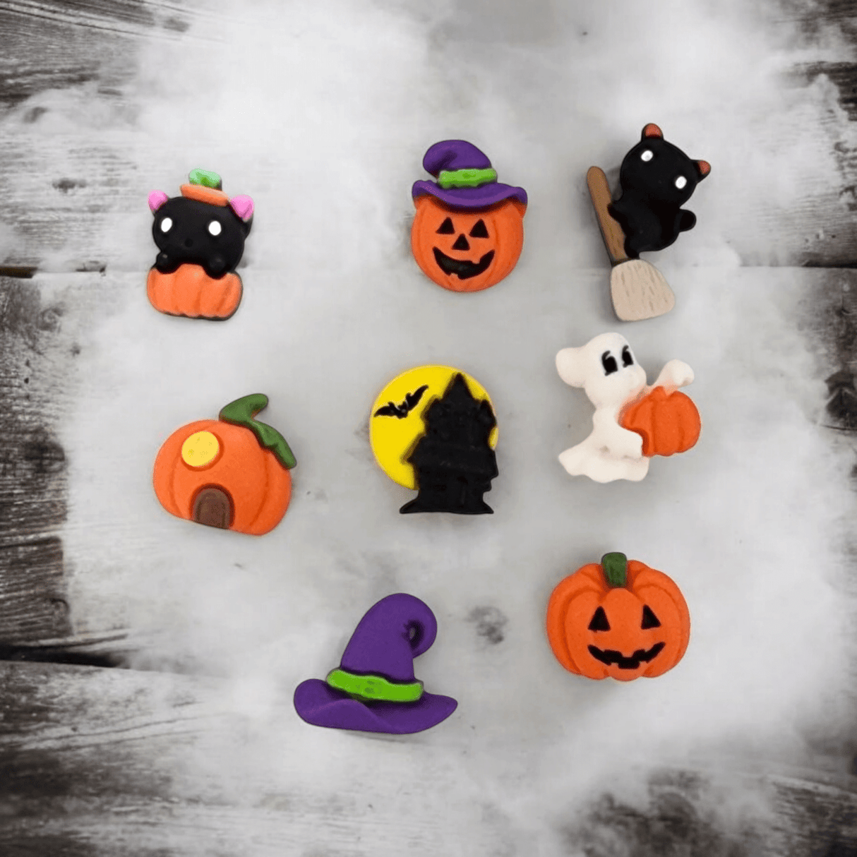 Halloween Cuties Resin Charm Embellishments - 8 pcs -