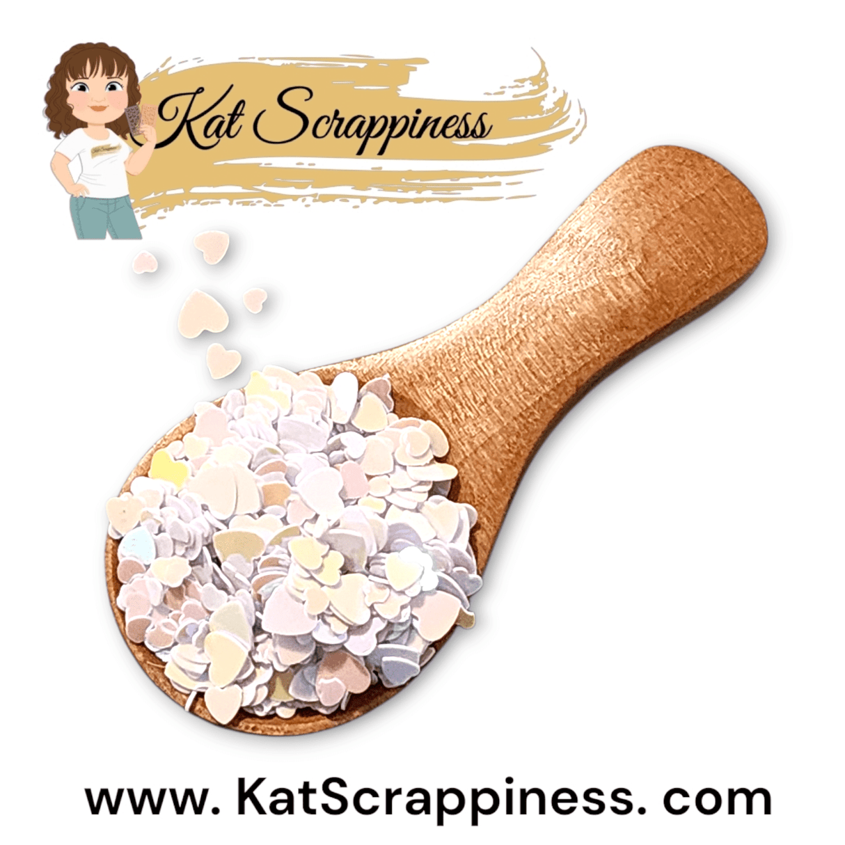 Brilliant White Heart Sequin Mix - New Release!