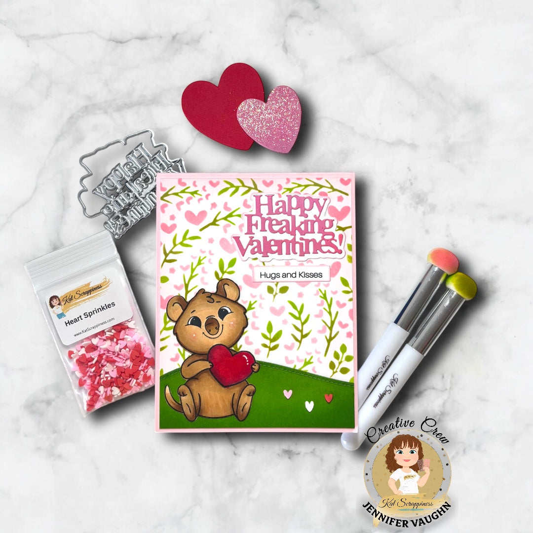 "Happy Freaking Valentines" Shadow Sentiment Craft Die - New Release!