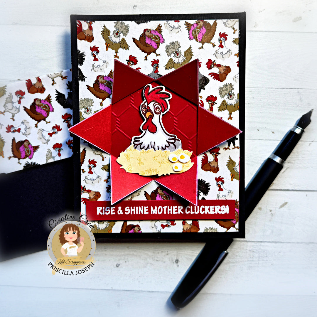 Sassy Chickens 6x8 Stamp Set