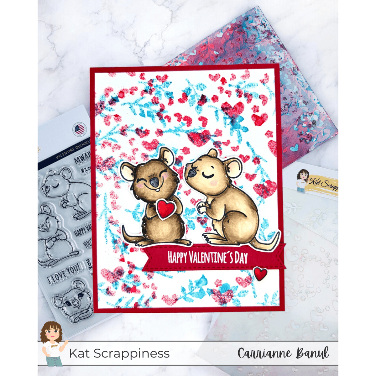Valentine Quokka Stamp Set