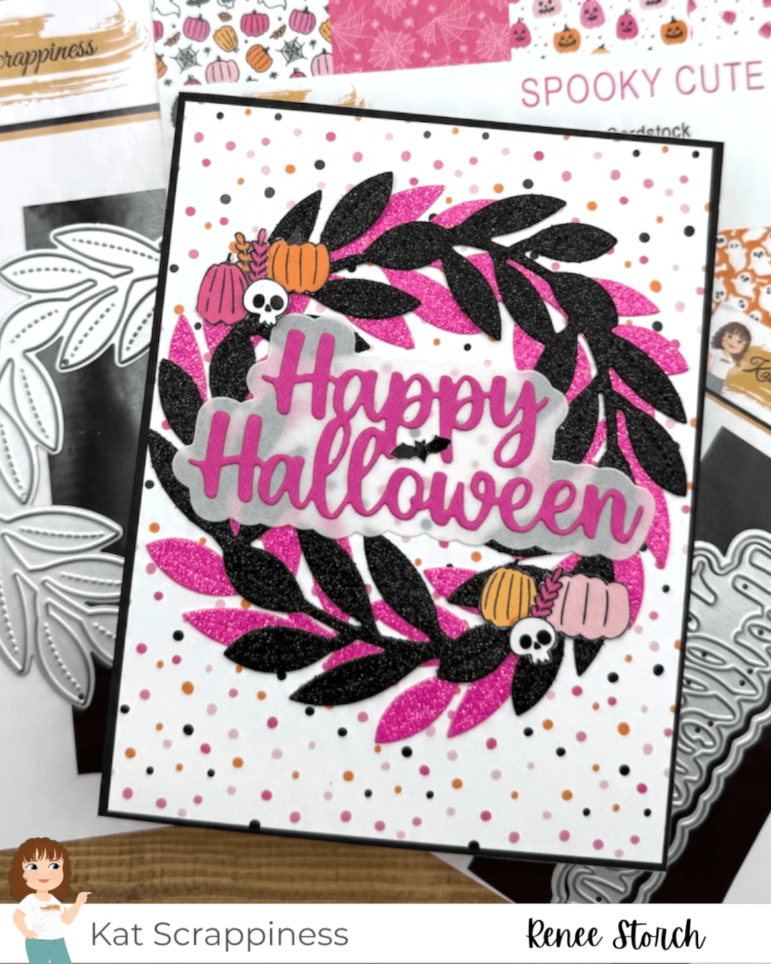 Happy Halloween Word Dies With Shadow