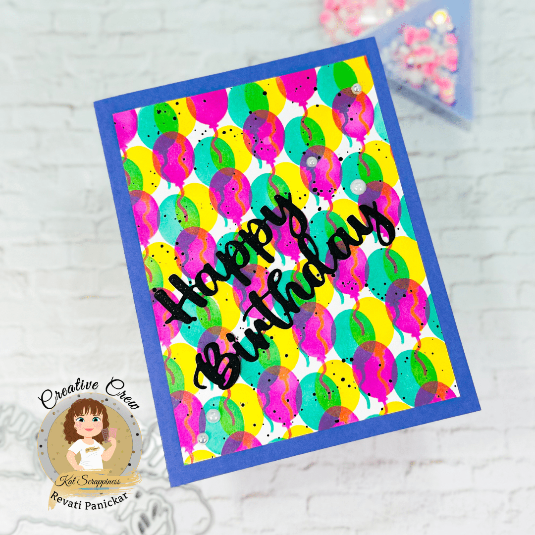 Party Balloons 6x6 Stencil