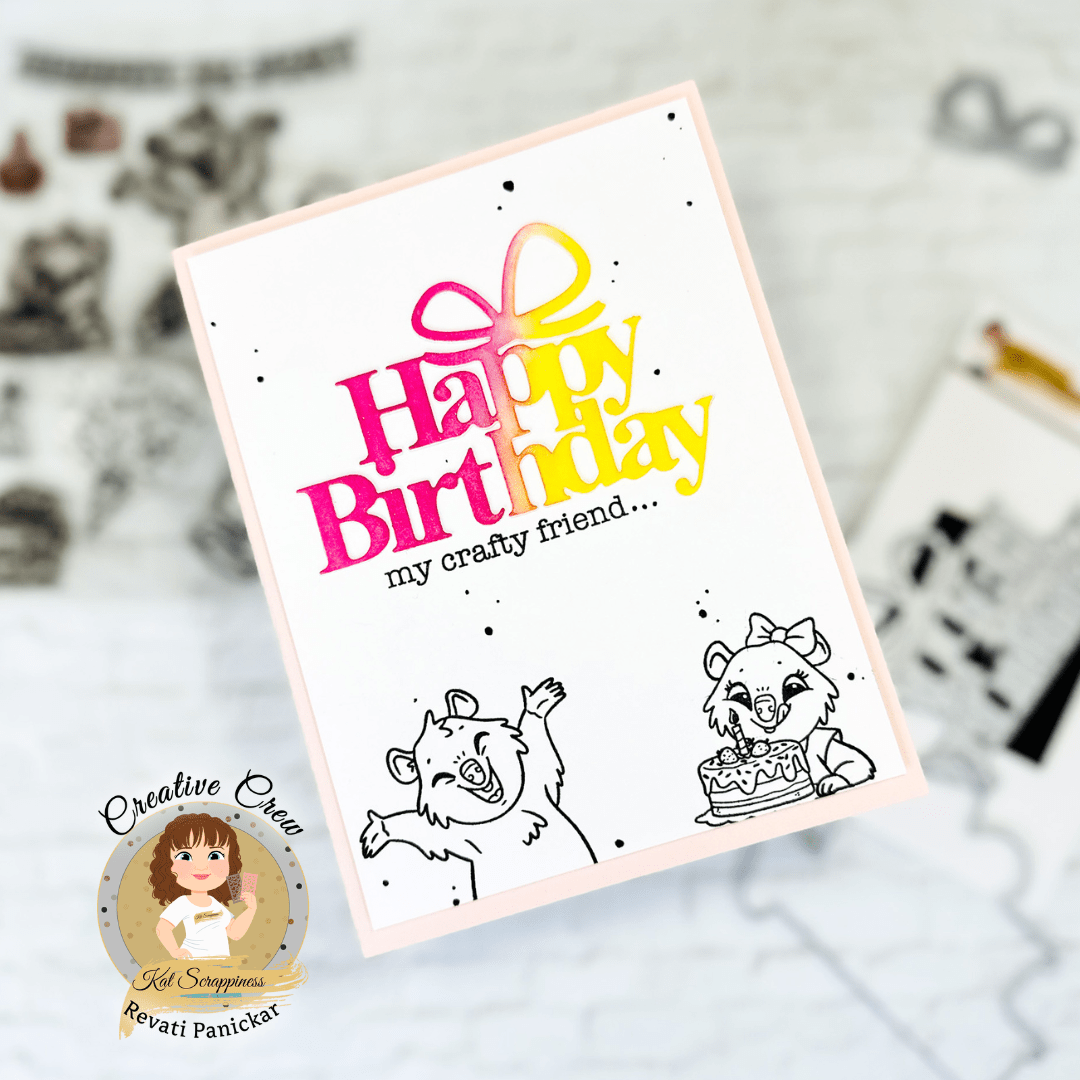 "Bow-tiful Happy Birthday" Shadow Sentiment Craft Dies