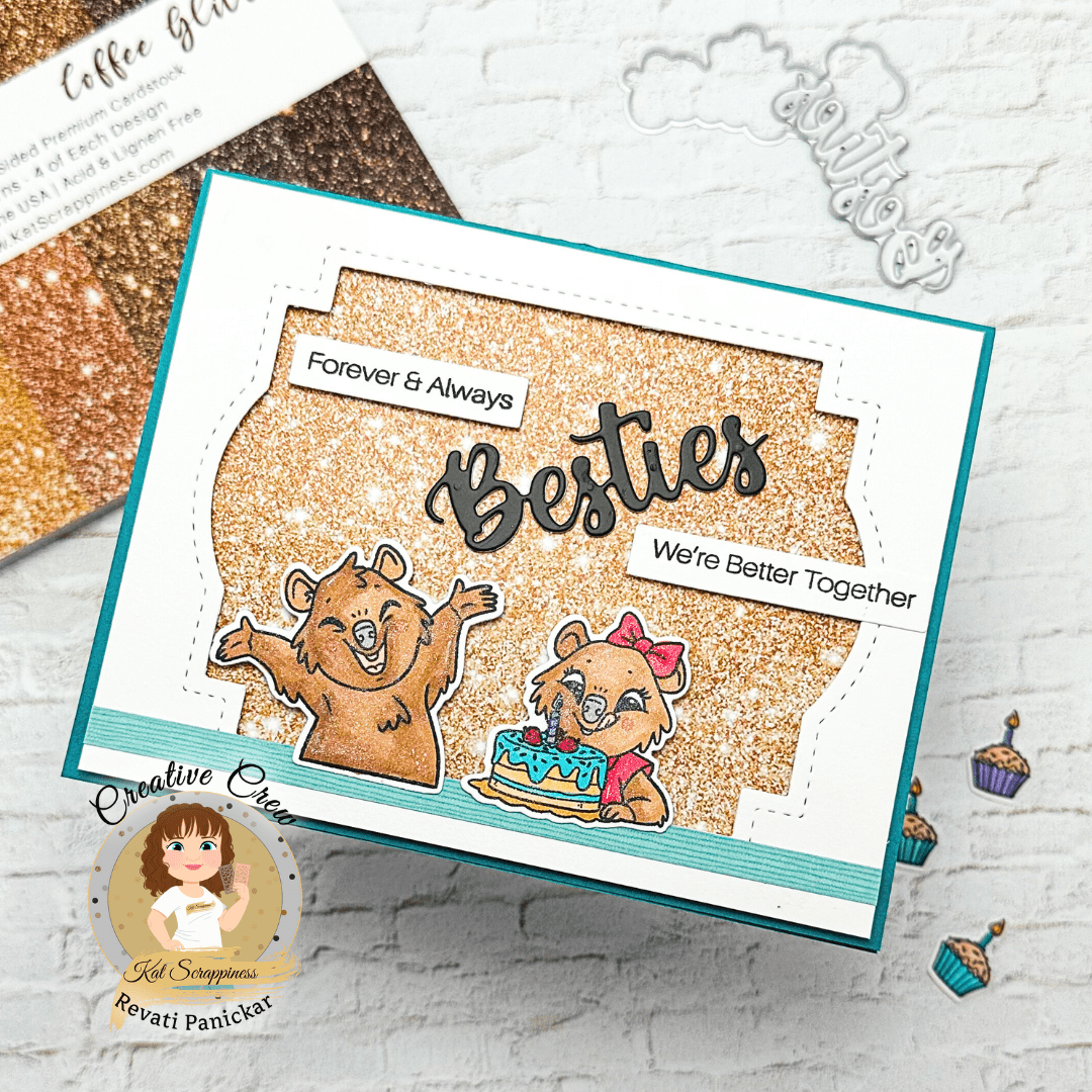 Coffee Faux Glitter 6x6 Paper Pad