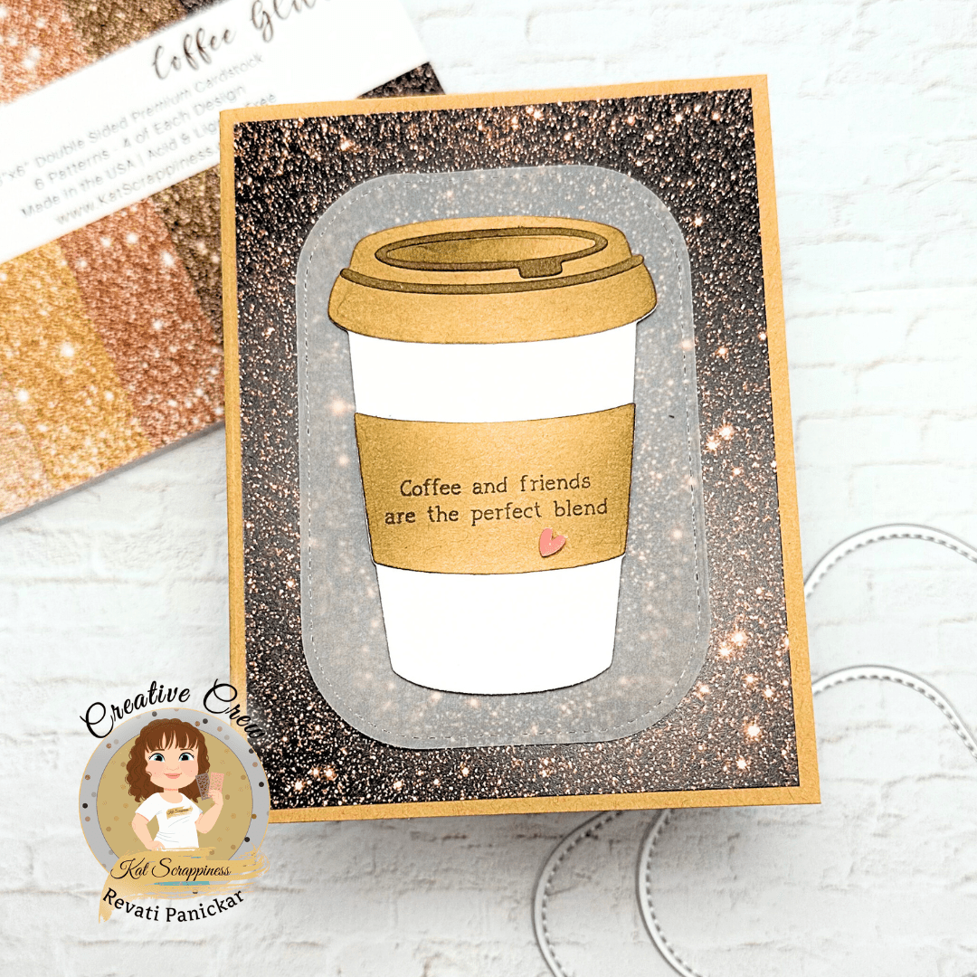Coffee Faux Glitter 6x6 Paper Pad